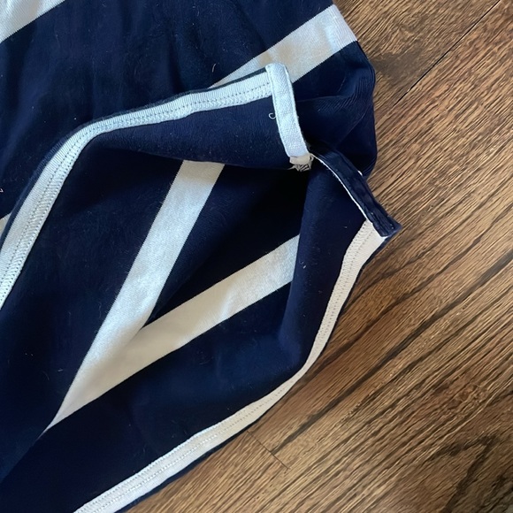 Ralph Lauren Cotton Rugby Dress 3/4 Sleeve Navy Stripe - Picture 4 of 6